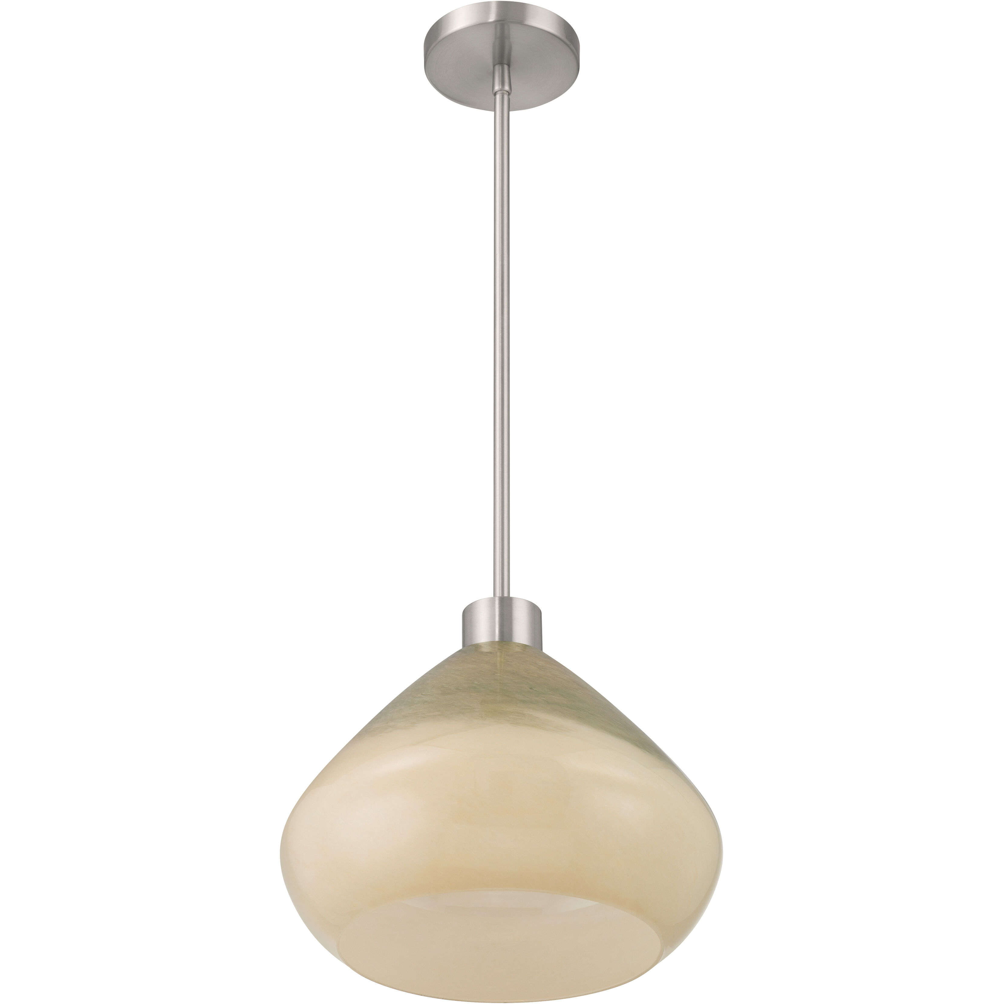 Elaris 1 Light 12.5 inch Brushed Nickel Pendant Ceiling Light