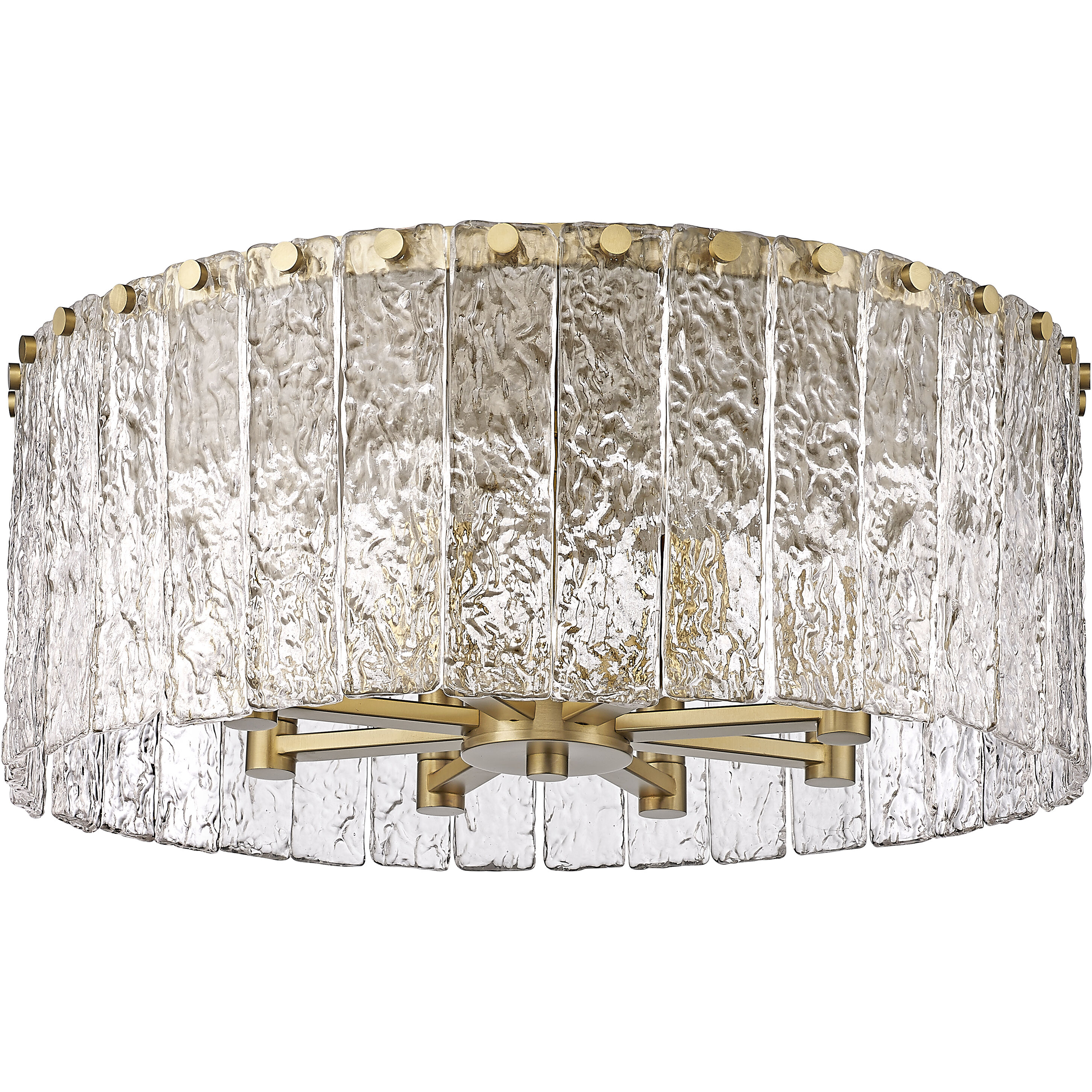 Glacier 8 Light 20.75 inch Modern Gold Flush Mount Ceiling Light