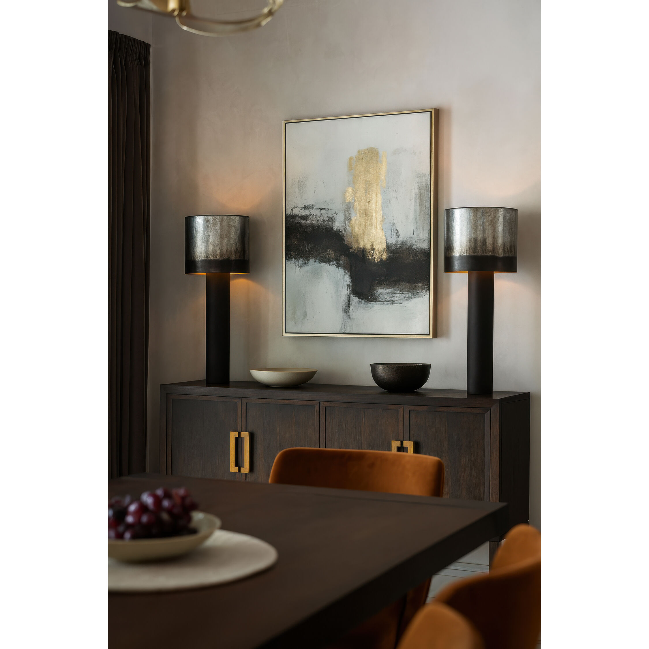 Cannery 33 inch 5 watt Ombre Galvanized Buffet Table Lamp Portable Light