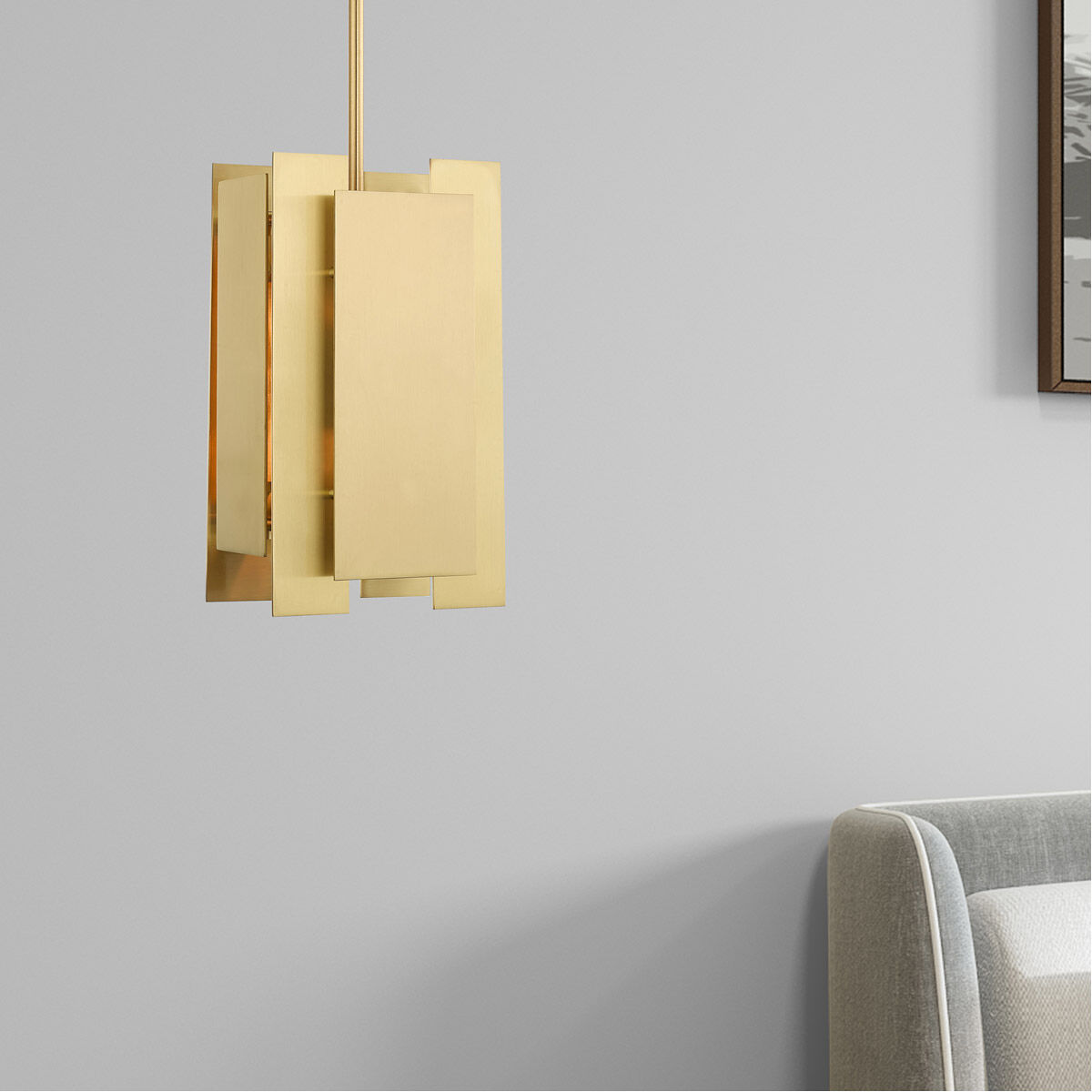 Varick 1 Light 7 inch Satin Brass Mini Pendant Ceiling Light