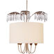 Antoinette 5 Light 22 inch Gold and Silver Leaf Pendant Ceiling Light, Flambeau