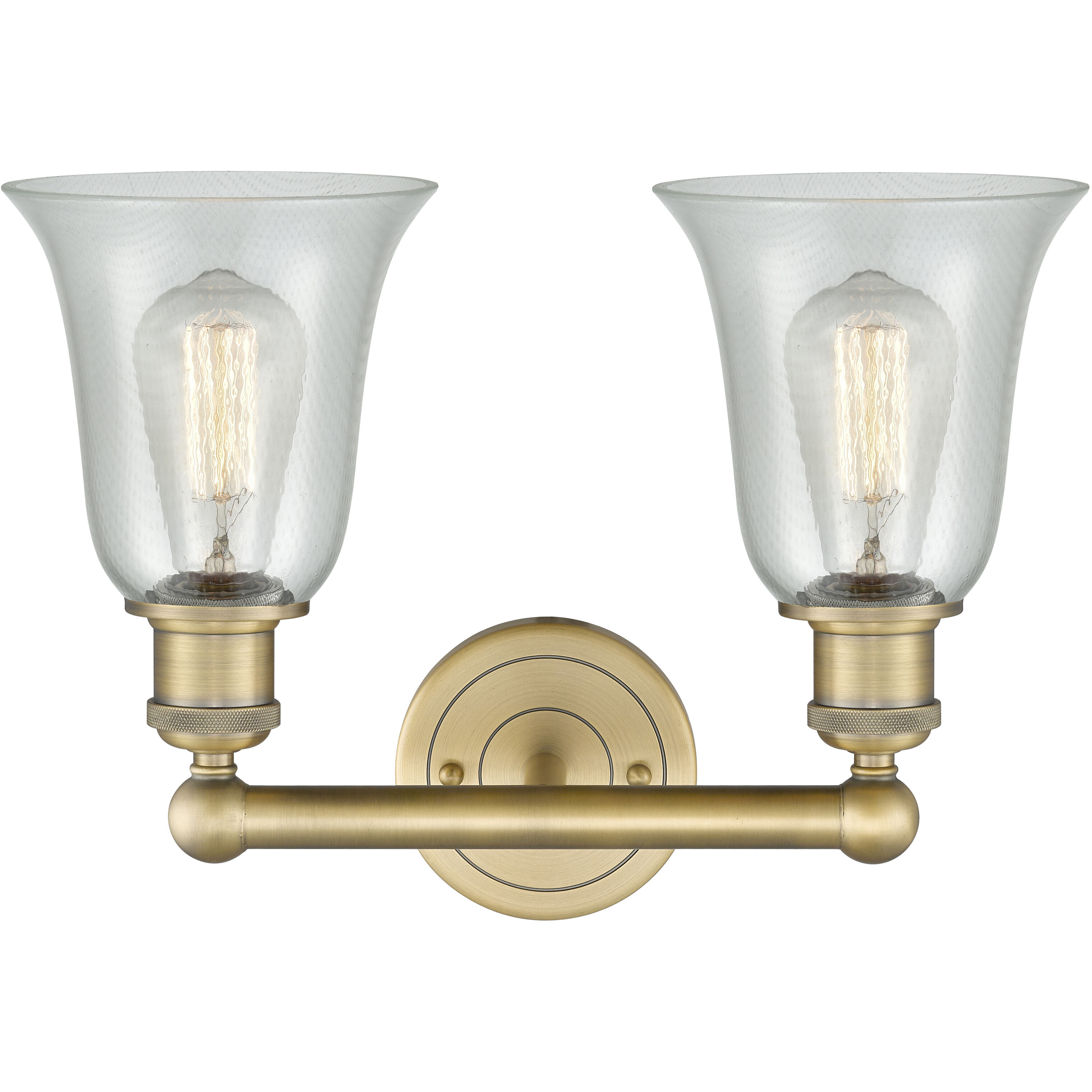 Hanover 2 Light 15.25 inch Brushed Brass Bath Vanity Light Wall Light in Fishnet