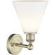 Berkshire 1 Light 8 inch Antique Brass and Matte White Sconce Wall Light