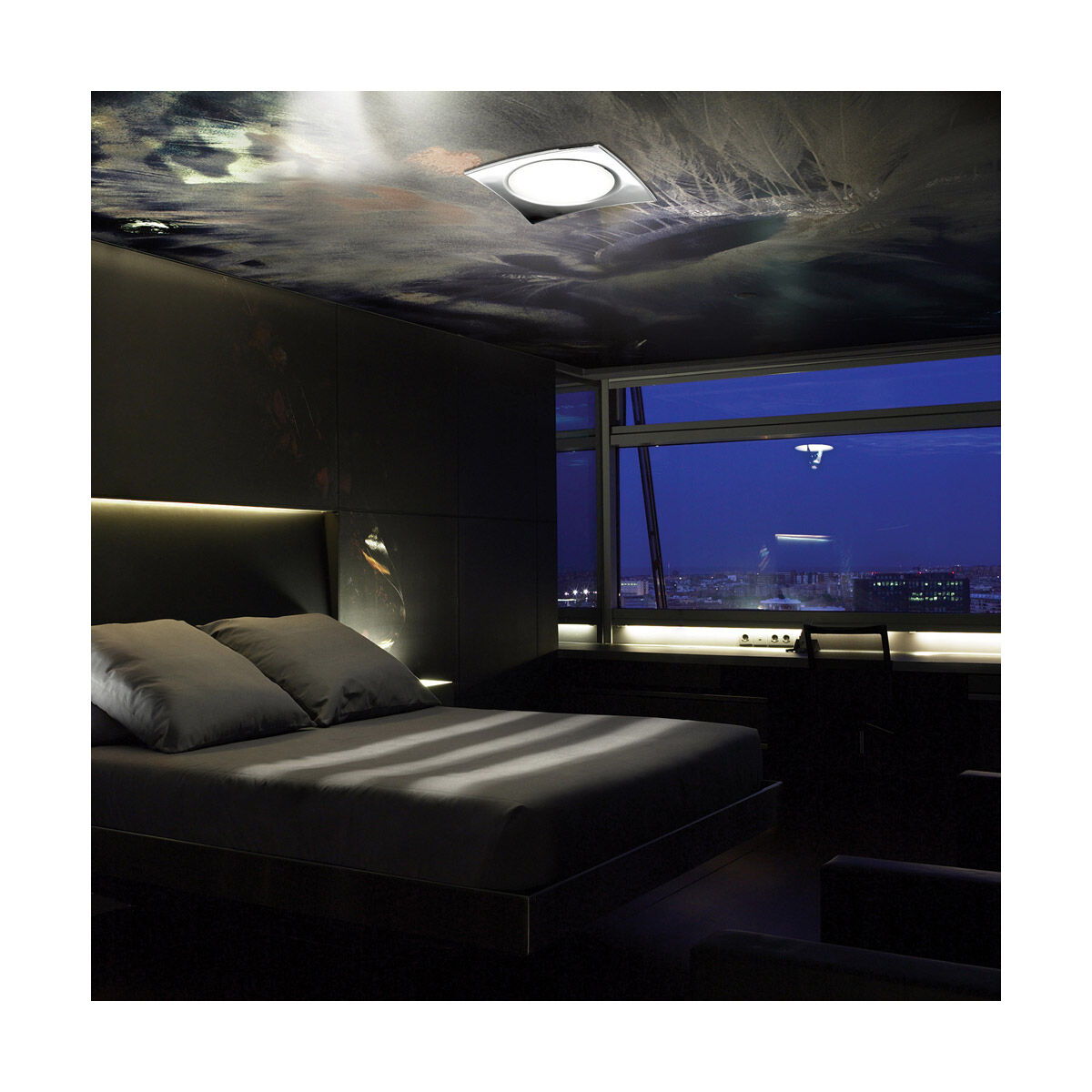 Nuage 1 Light 19.75 inch Chrome Flush Mount Ceiling Light