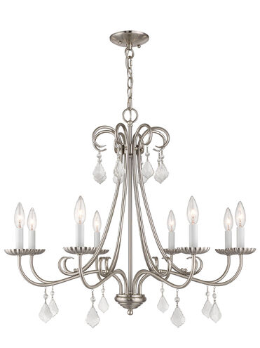 Daphne 8 Light 30 inch Brushed Nickel Chandelier Ceiling Light