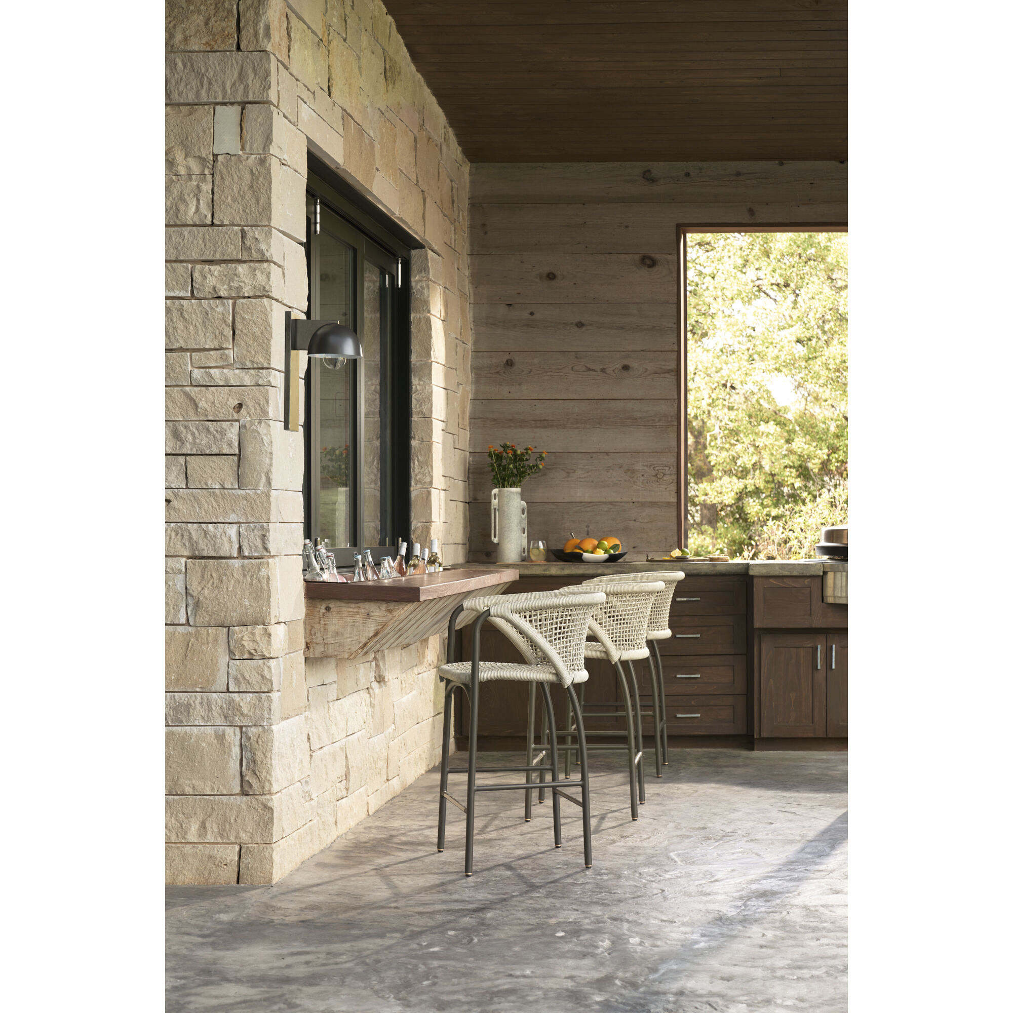 Ennis 1 Light 16 inch Aged Iron Outdoor Sconce