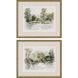 Landscapes Green and Brown and Gray and White Framed Art