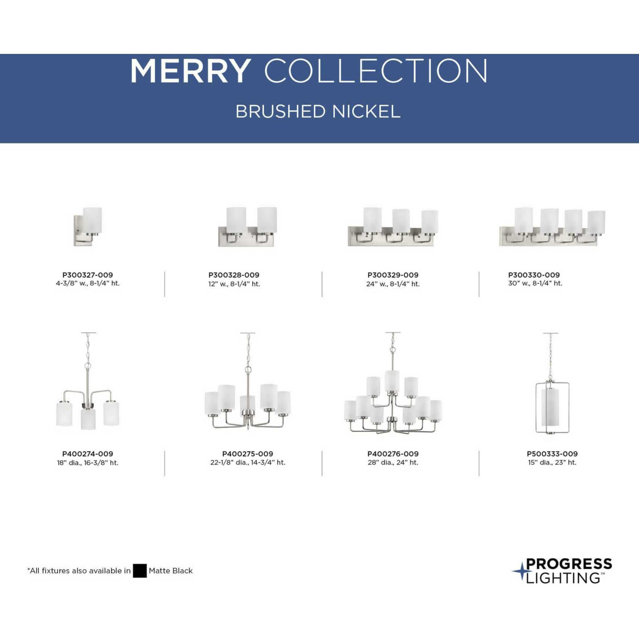 Merry 3 Light 24 inch Brushed Nickel Bath Vanity Light Wall Light