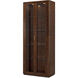 Kesden Pyramid Brown Curio Cabinet, Wooden with Glass