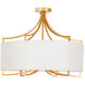 Lacey 4 Light 24.5 inch Vintage Gold Semi-Flush Mount Ceiling Light