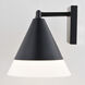 Winthrop 3 Light 25.25 inch Matte Black Bathroom Light Wall Light