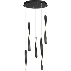 Pirouette LED 16 inch Black Multi-Light Pendant Ceiling Light