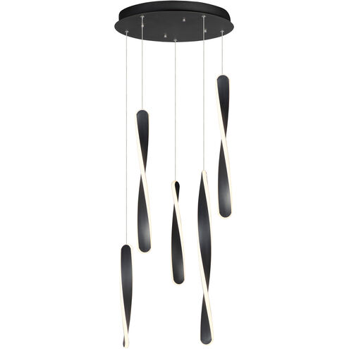 Pirouette LED 16 inch Black Multi-Light Pendant Ceiling Light