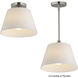 Hudson 1 Light 12 inch Satin Nickel Flush Mount Ceiling Light in Satin White