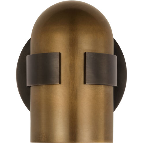 Avroko Octavia 1 Light 4 inch Blackened Bronze/Bright Worn Brass ADA Wall Sconce Wall Light in 277V