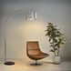 Marilyn 90 inch 9 watt Polished Chrome and Black Arc Floor Lamp Portable Light