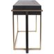 Evora 45.5 inch Matte Black and Gold Desk/Console
