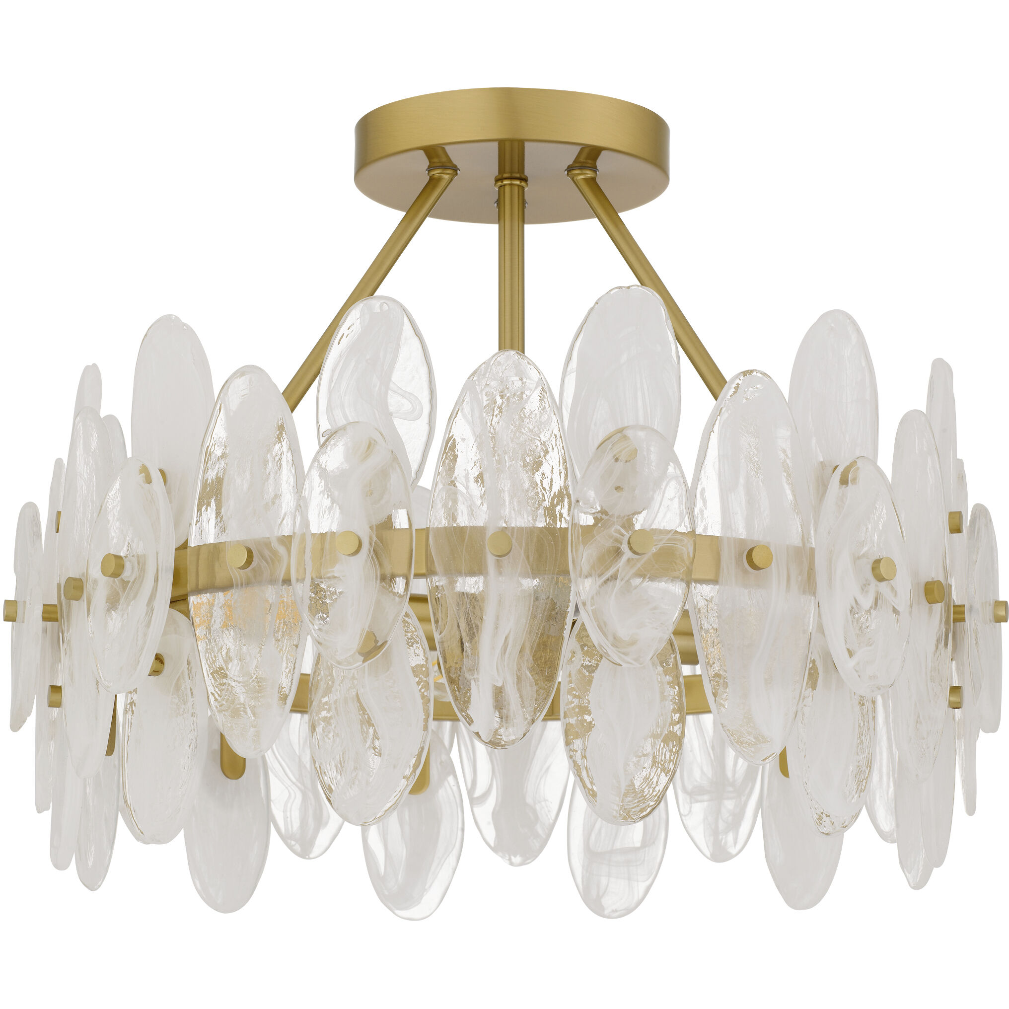 Abigail 4 Light 18 inch Brushed Gold Semi-Flush Mount Ceiling Light