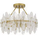 Abigail 4 Light 18 inch Brushed Gold Semi-Flush Mount Ceiling Light