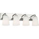 Miles 4 Light 25 inch Chrome Vanity Light Wall Light, Extra Large