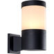 Modern 11 inch Matte Black Outdoor Wall Sconce