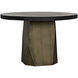 Eiger 47 X 47 inch Matte Black and Aged Brass Dining Table