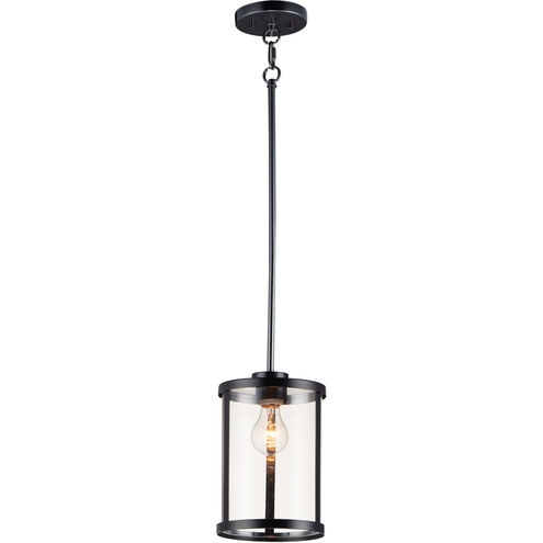 Sentinel 1 Light 7 inch Black Single Pendant Ceiling Light