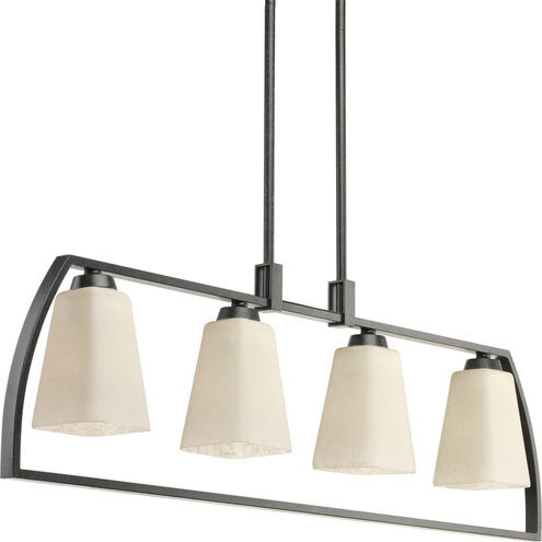 Ridge 4 Light 36 inch Espresso Linear Chandelier Ceiling Light