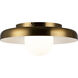 Creston LED 11.88 inch Aged Gold Brass Flush Mount Ceiling Light
