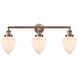 Franklin Restoration Bullet 3 Light 34 inch Antique Copper Bath Vanity Light Wall Light