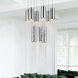 Extended 9 Light 20 inch Chrome Multi Light Pendant Ceiling Light