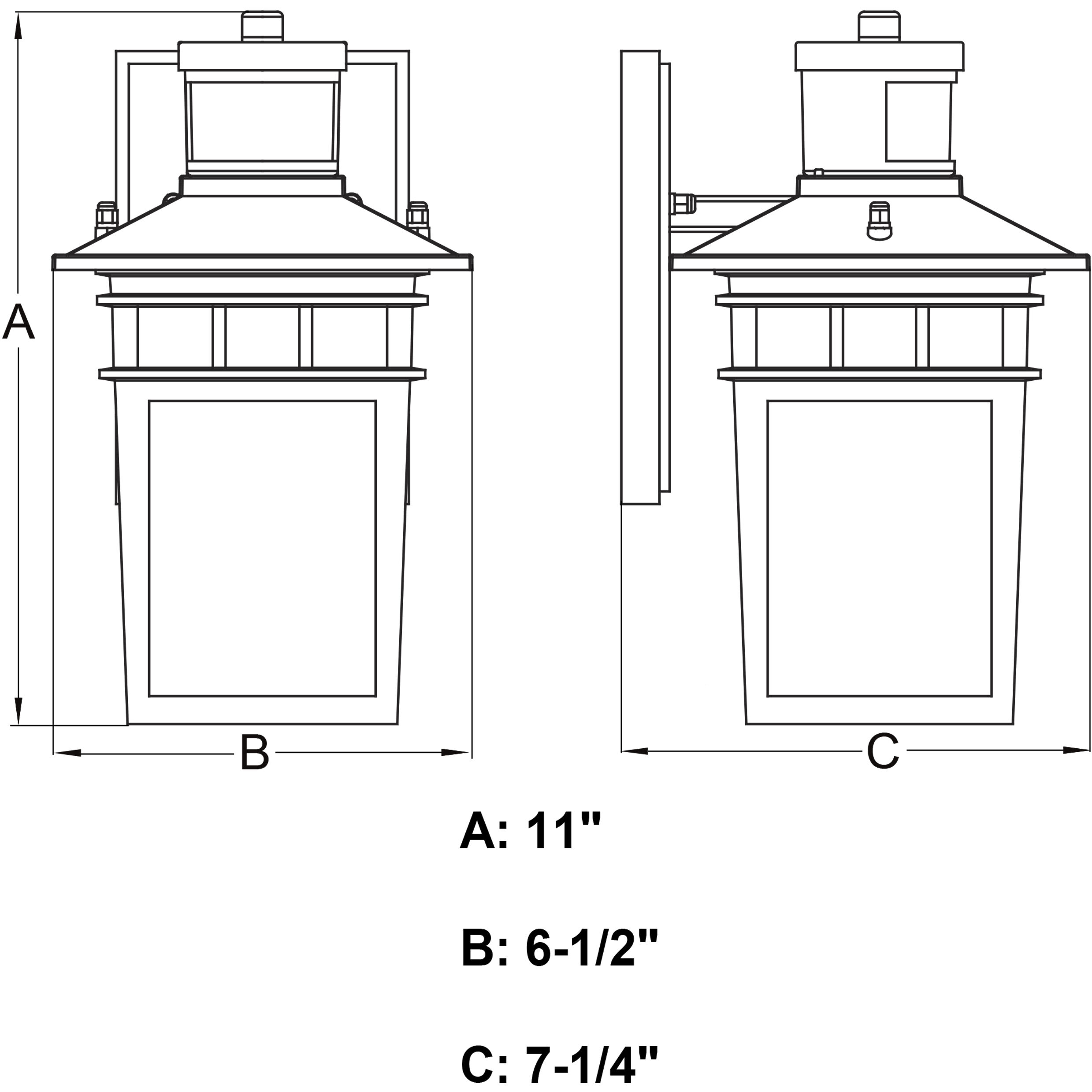 Ridge Textured Black Outdoor Motion Sensor