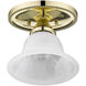 Edgemont 1 Light 7 inch Polished Brass Semi-Flush Mount Ceiling Light