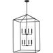 Perryton 8 Light 22 inch Midnight Black Foyer Pendant Ceiling Light, Extra Large
