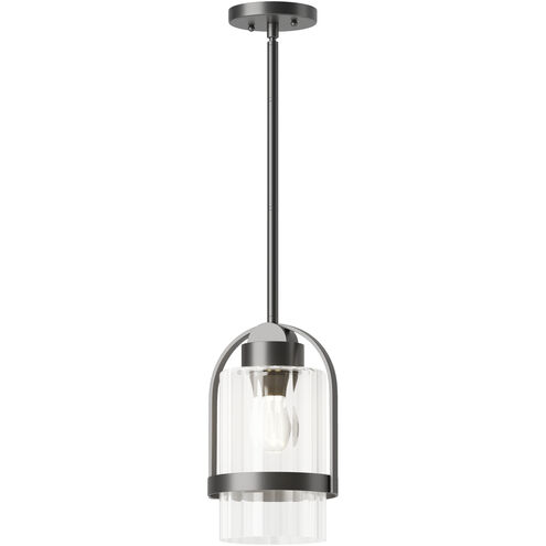 Alcove 1 Light 7.8 inch Coastal Black Outdoor Pendant in Clear