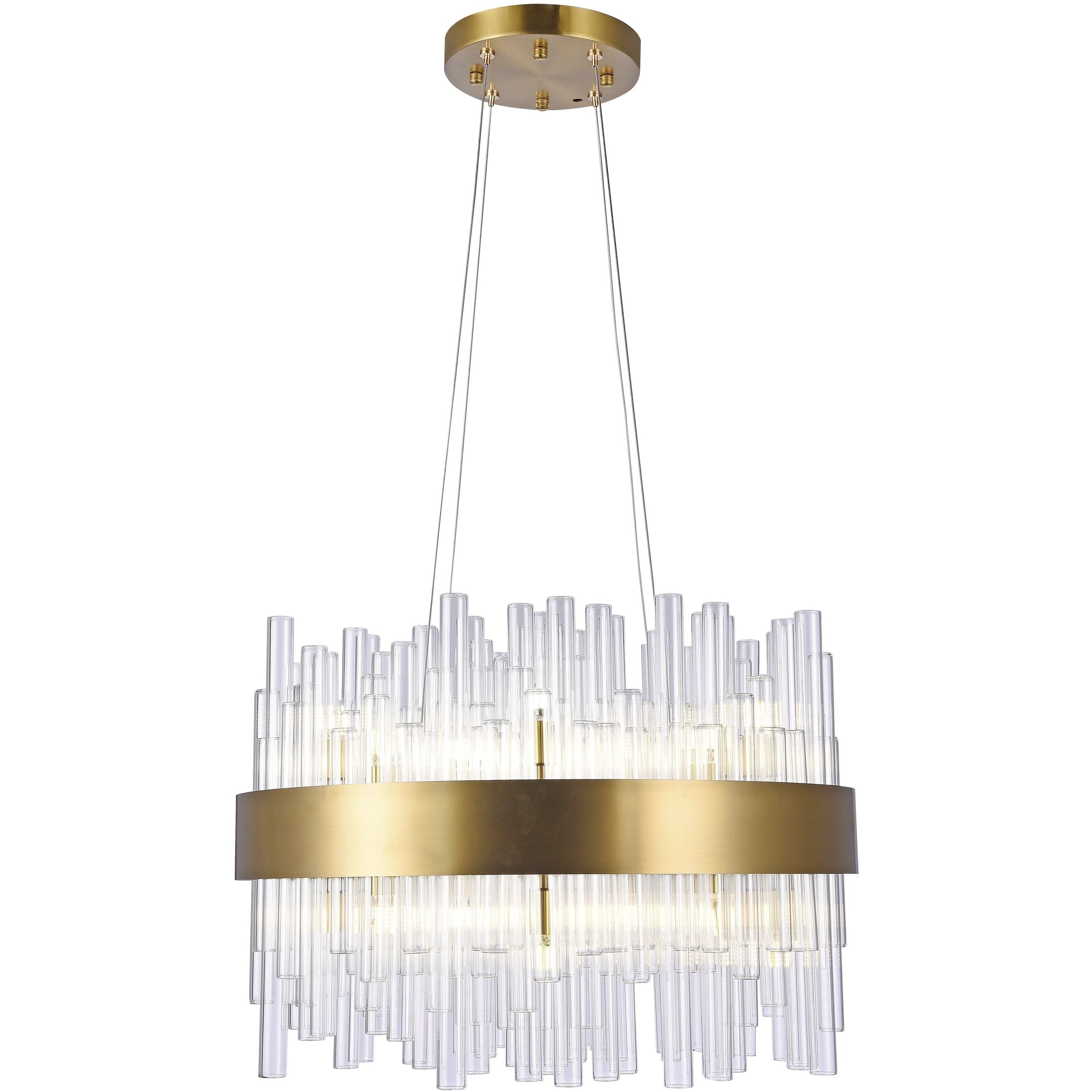 Canada LED 23.6 inch Matte Brass Chandelier Ceiling Light