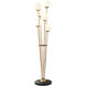 Tortora 66.54 inch 40 watt Antique Brass and White Glass and Black Marble Base Floor Lamp Portable Light