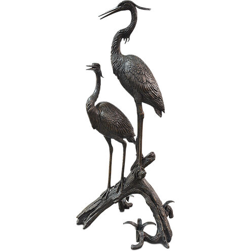 Herons on Branch 68 X 31 inch Sculpture