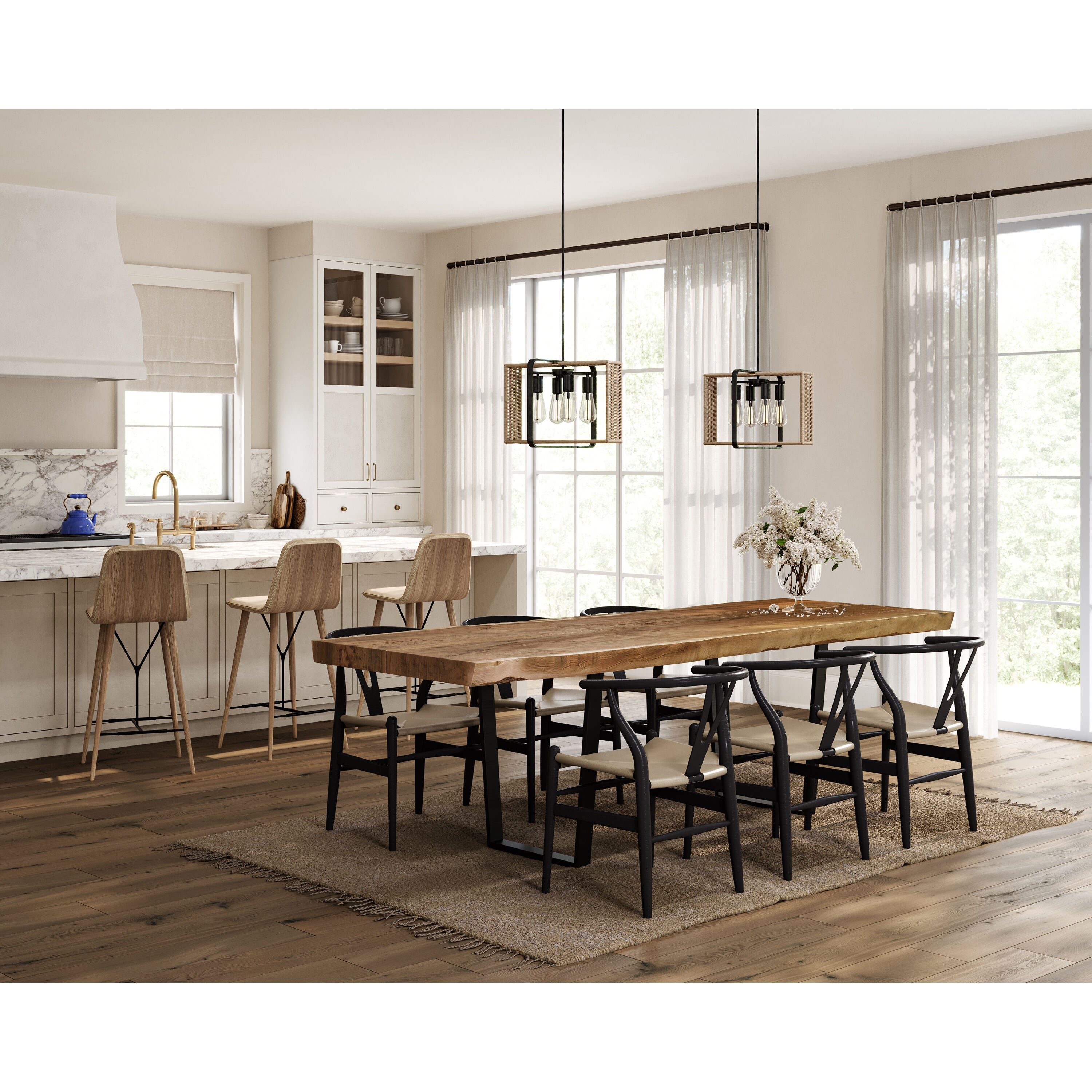 Perris LED 16.5 inch Black Pendant Ceiling Light