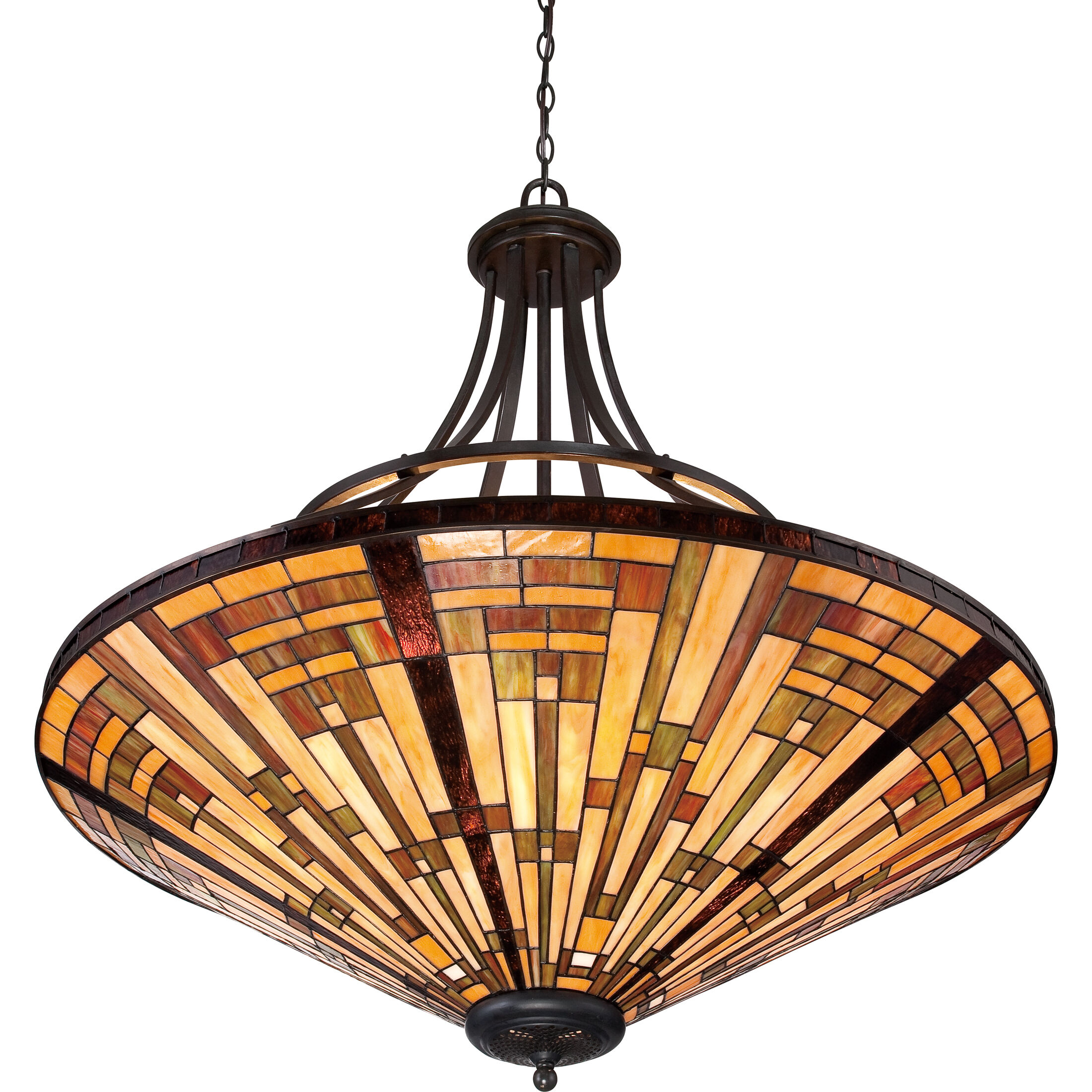 Stephen 8 Light 40 inch Vintage Bronze Foyer Pendant Ceiling Light, Naturals