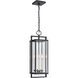 Gladwyn 3 Light 8.25 inch Matte Black with Off White Outdoor Pendant