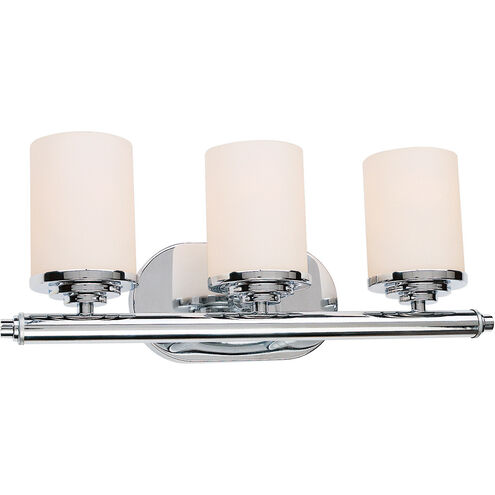 Ames 3 Light 17.5 inch Chrome Bath Bar Wall Light
