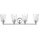 Mae 4 Light 32 inch Chrome Vanity Light Wall Light