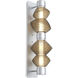 Mesa Mandrel Sconce Wall Light in 3000K LED, Classic Silver, Bronze Blown Glass