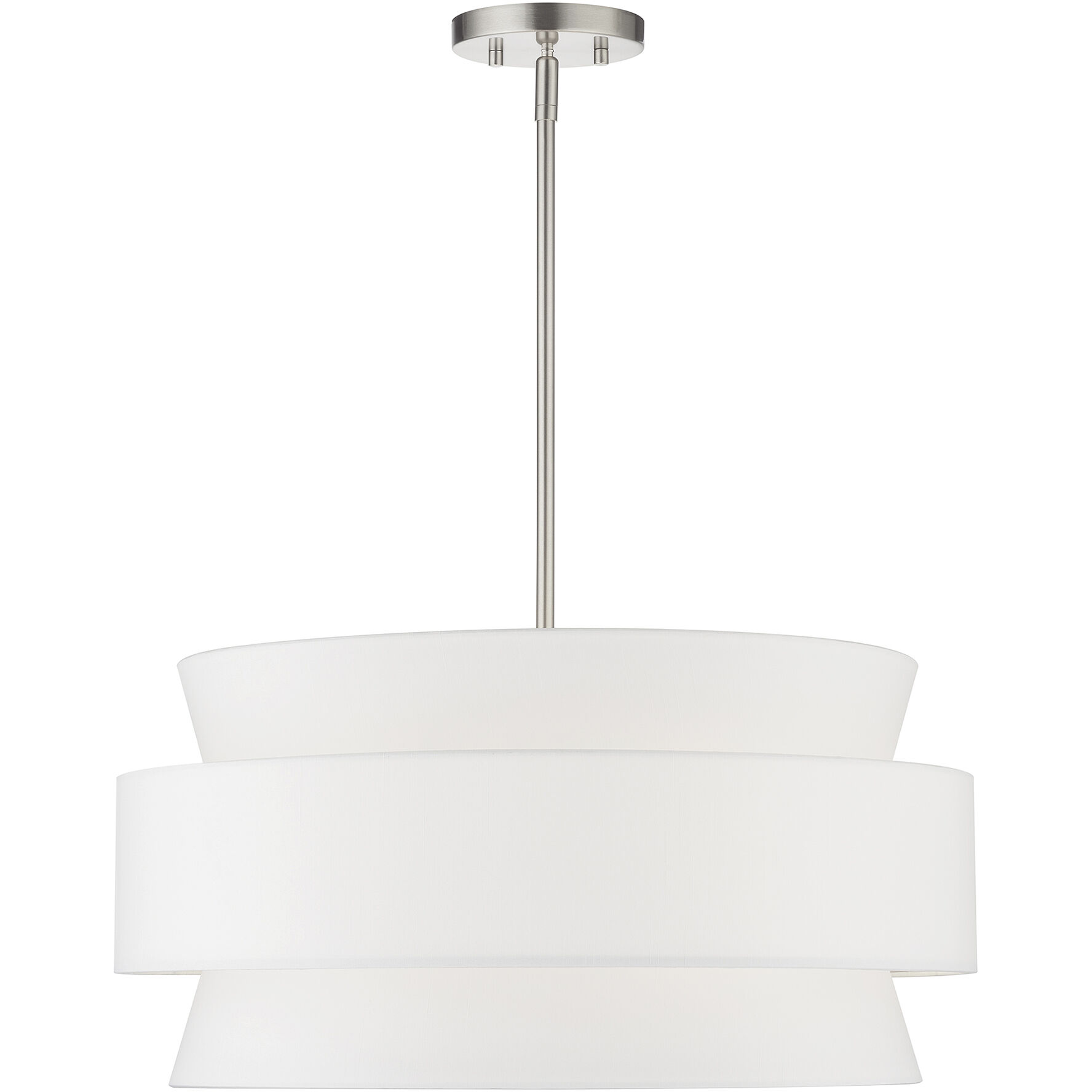 Fontana 5 Light 22 inch Brushed Nickel Pendant Chandelier Ceiling Light