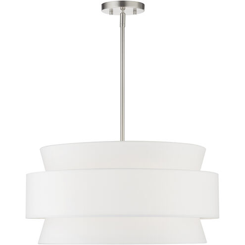 Fontana 5 Light 22 inch Brushed Nickel Pendant Chandelier Ceiling Light