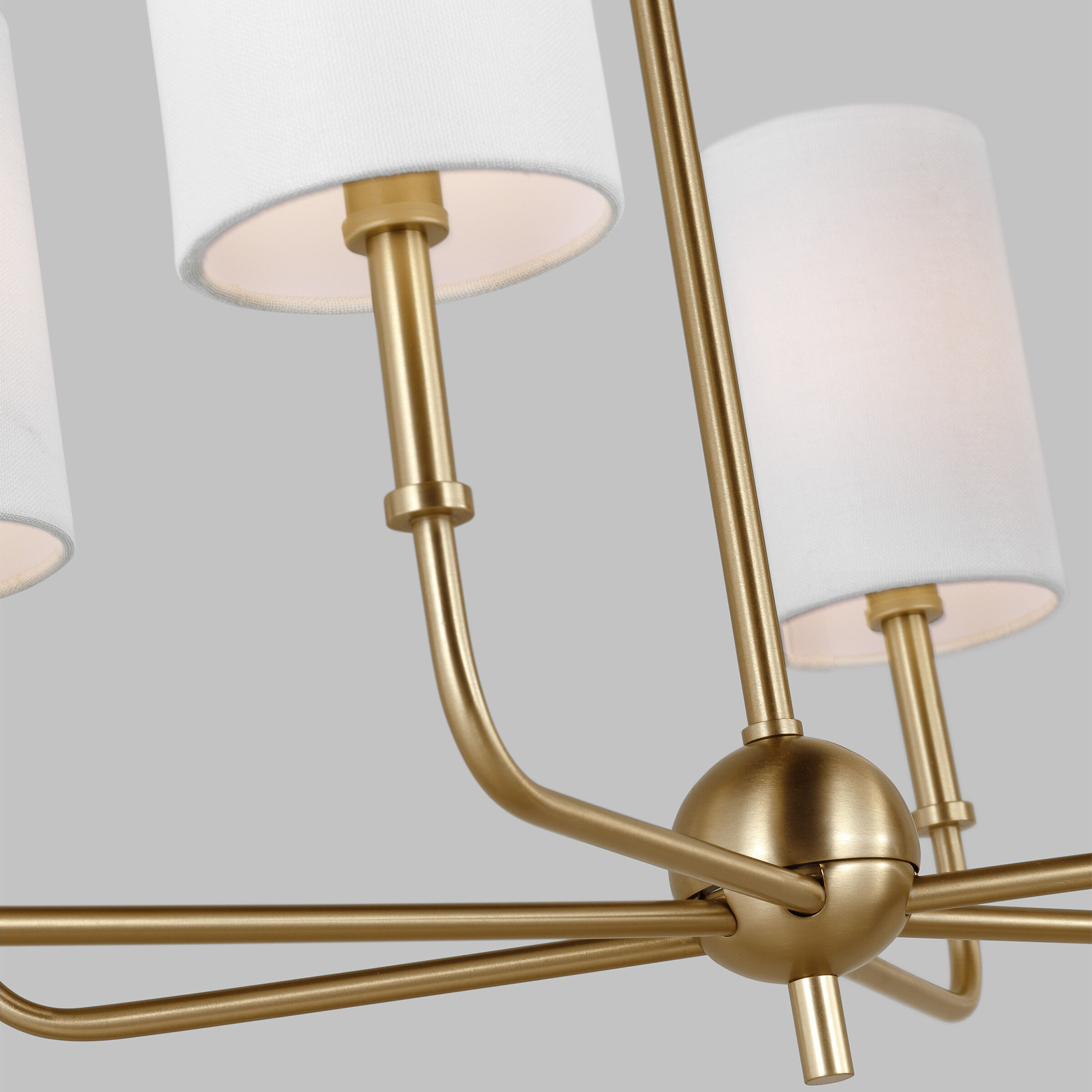 Foxdale 6 Light 44 inch Satin Brass Linear Chandelier Ceiling Light