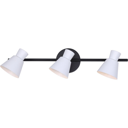 Radley 3 Light Black/White Track Lighting Ceiling Light