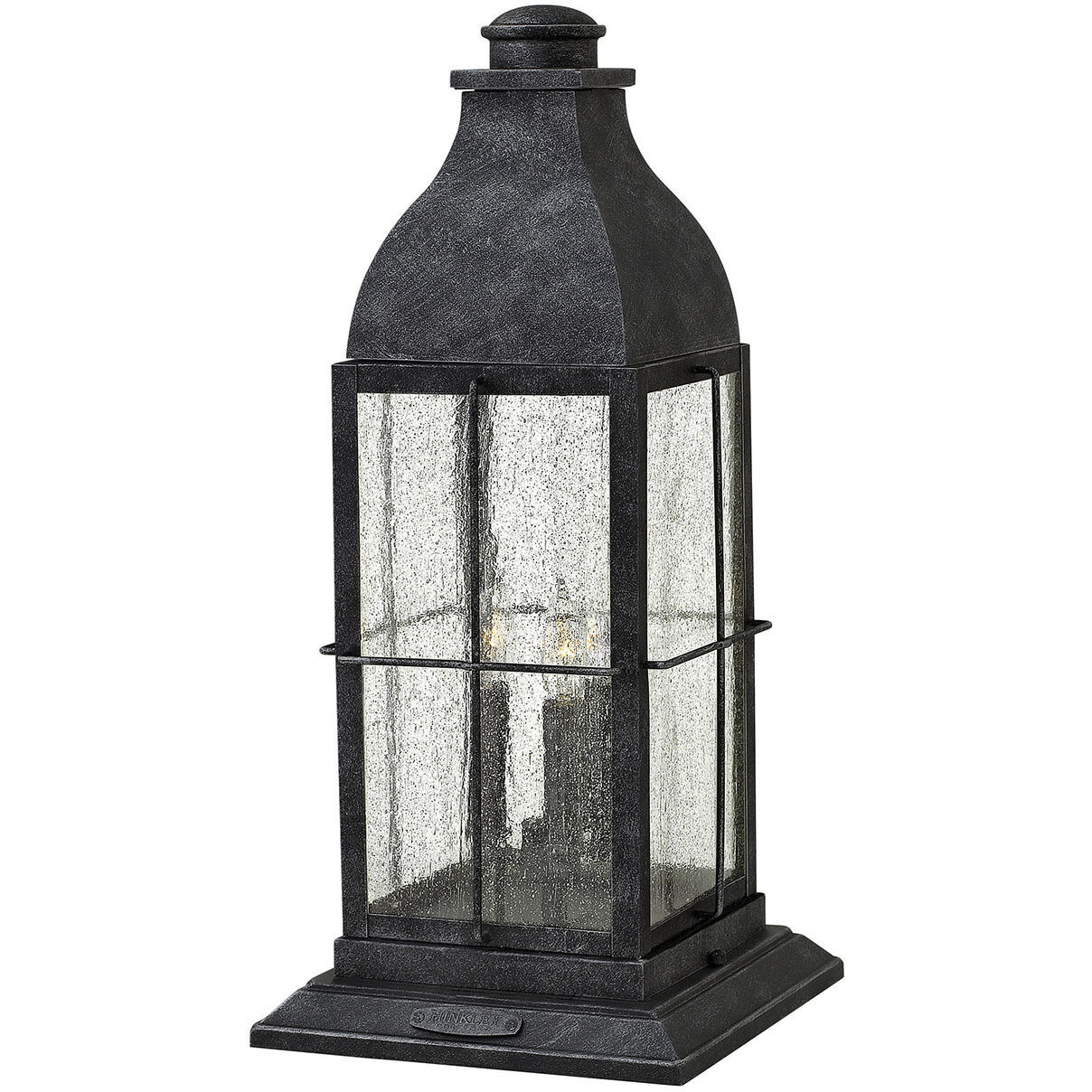 Heritage Bingham LED 21 inch Greystone Outdoor Pier Mount Lantern, Low Voltage