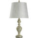 Signature 25 inch 60 watt Distressed Gray and Cream Table Lamp Portable Light